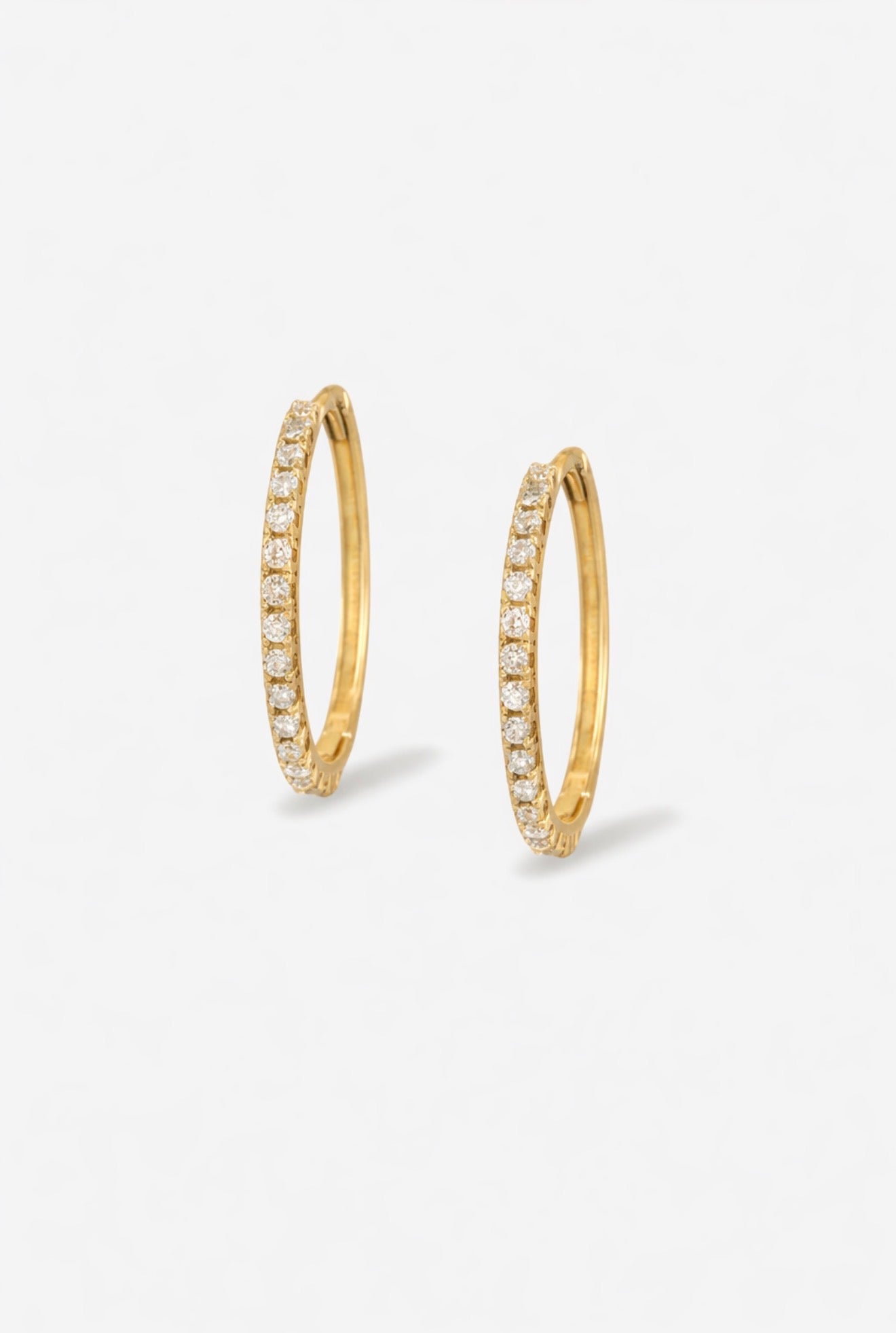 Pendientes aro brillantes