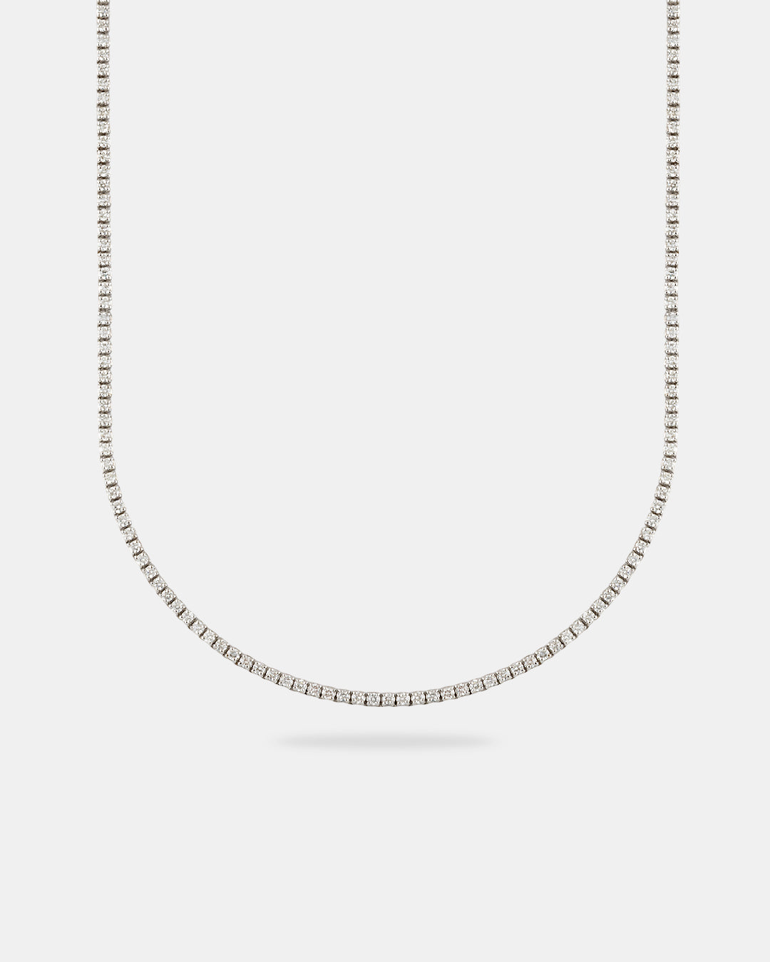 Collar riviere de oro blanco con brillantes