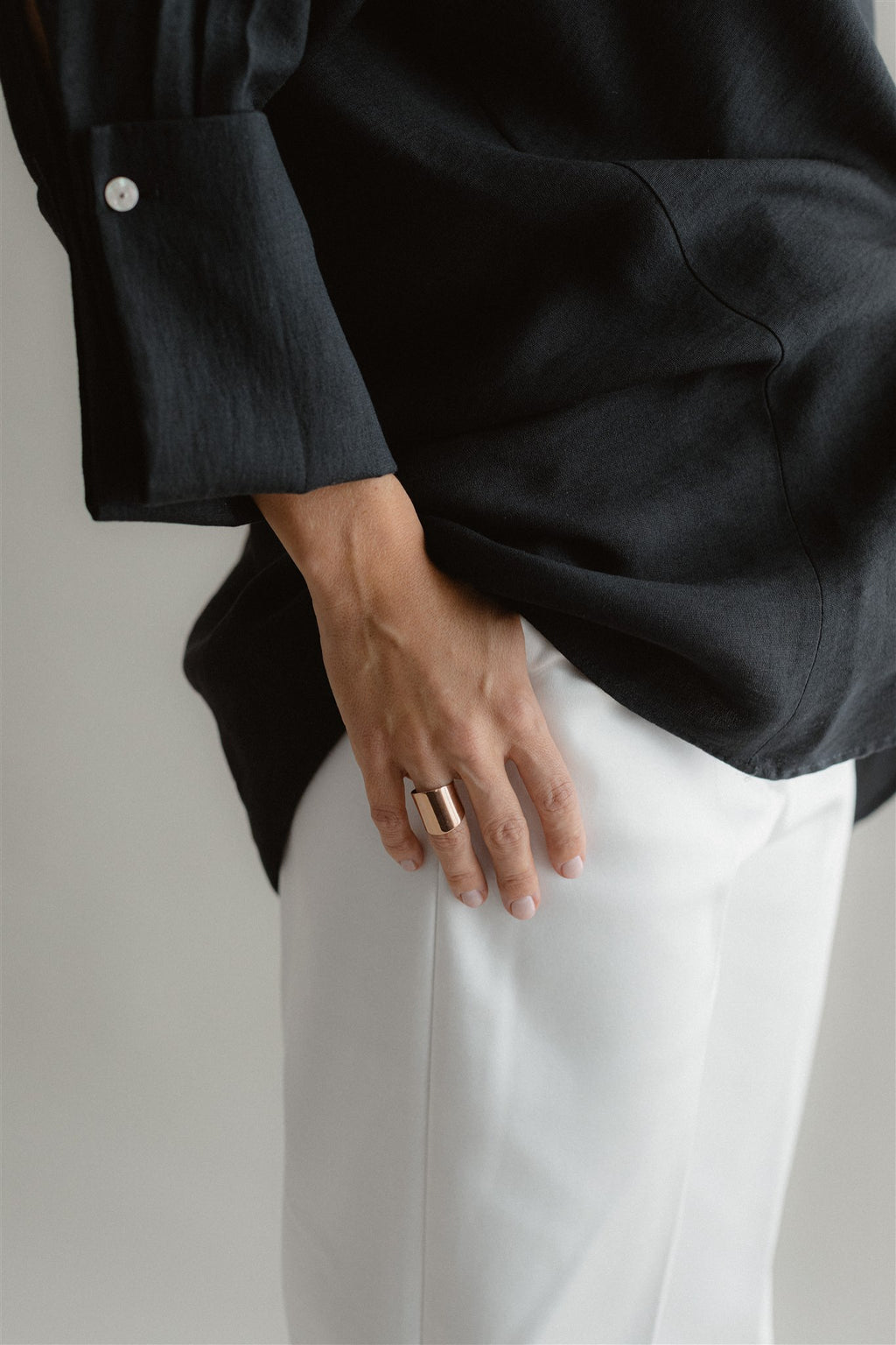 Anillo banda de oro amarillo