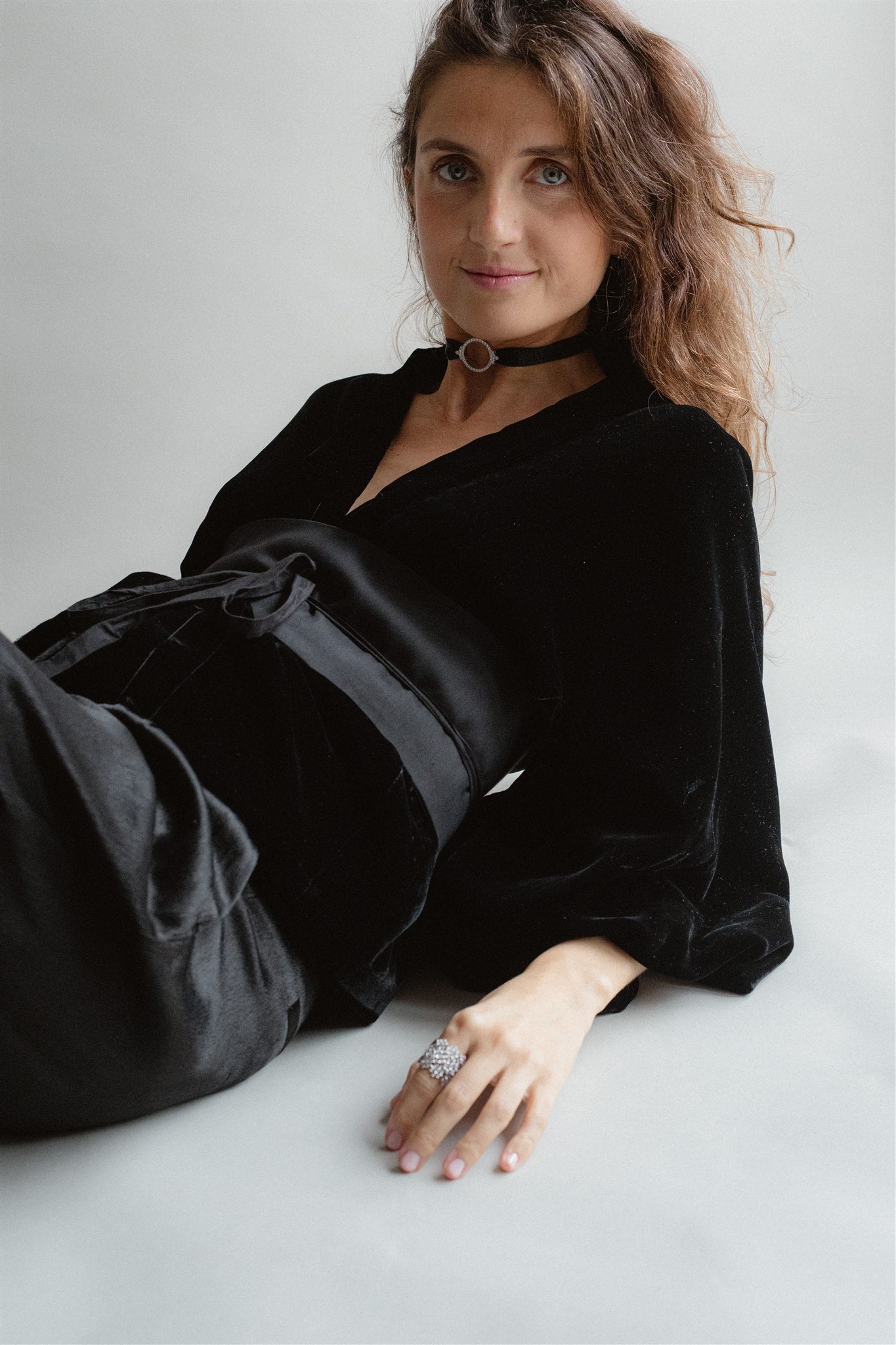 Colgante o gargantilla de oro blanco